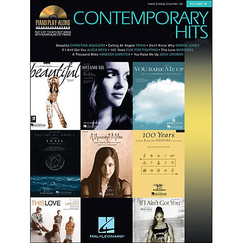Contemporary Hits Volume 19 Book/CD Piano Play-Along arranged for piano, vocal, and guitar (P/V/G)