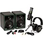 Mackie Content creation bundle with CR3-X monitors, EM-USB condenser mic, and MC-100 headphones