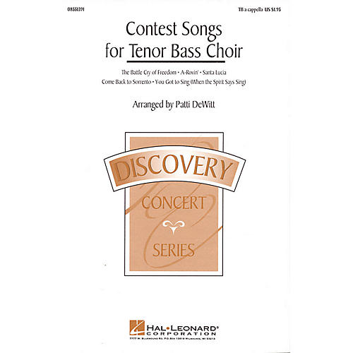 Contest Songs for Tenor Bass Choir (Collection) TB A Cappella arranged by Patti DeWitt