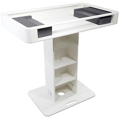 ProX Control Tower DJ Podium Stand for DDJ-REV7, XDJ-AZ, FLX10, RANE Four White Finish