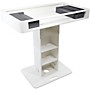 ProX Control Tower DJ Podium Stand for DDJ-REV7, XDJ-AZ, FLX10, RANE Four White Finish