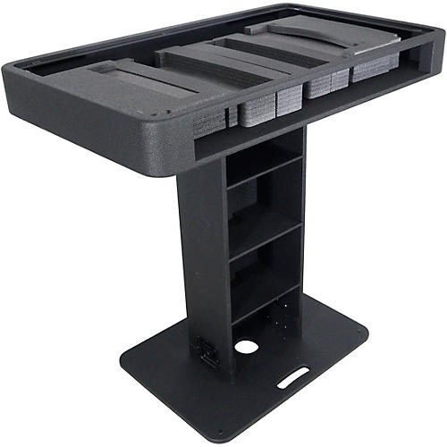 ProX Control Tower DJ Podium Stand for Pioneer DDJ-REV7, XDJ-AZ, FLX10, RANE Four Black Finish