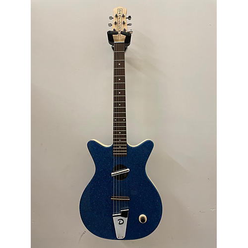 Danelectro Convertible Acoustic Electric Guitar SPARKLE BLUE