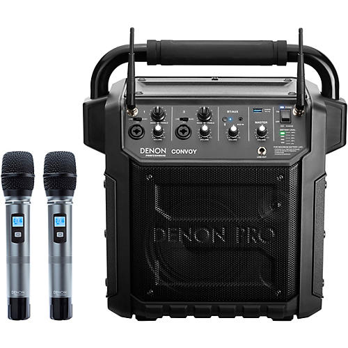 Denon Professional Convoy Portable PA System with Diversity Wireless Mics And Bluetooth Receiver