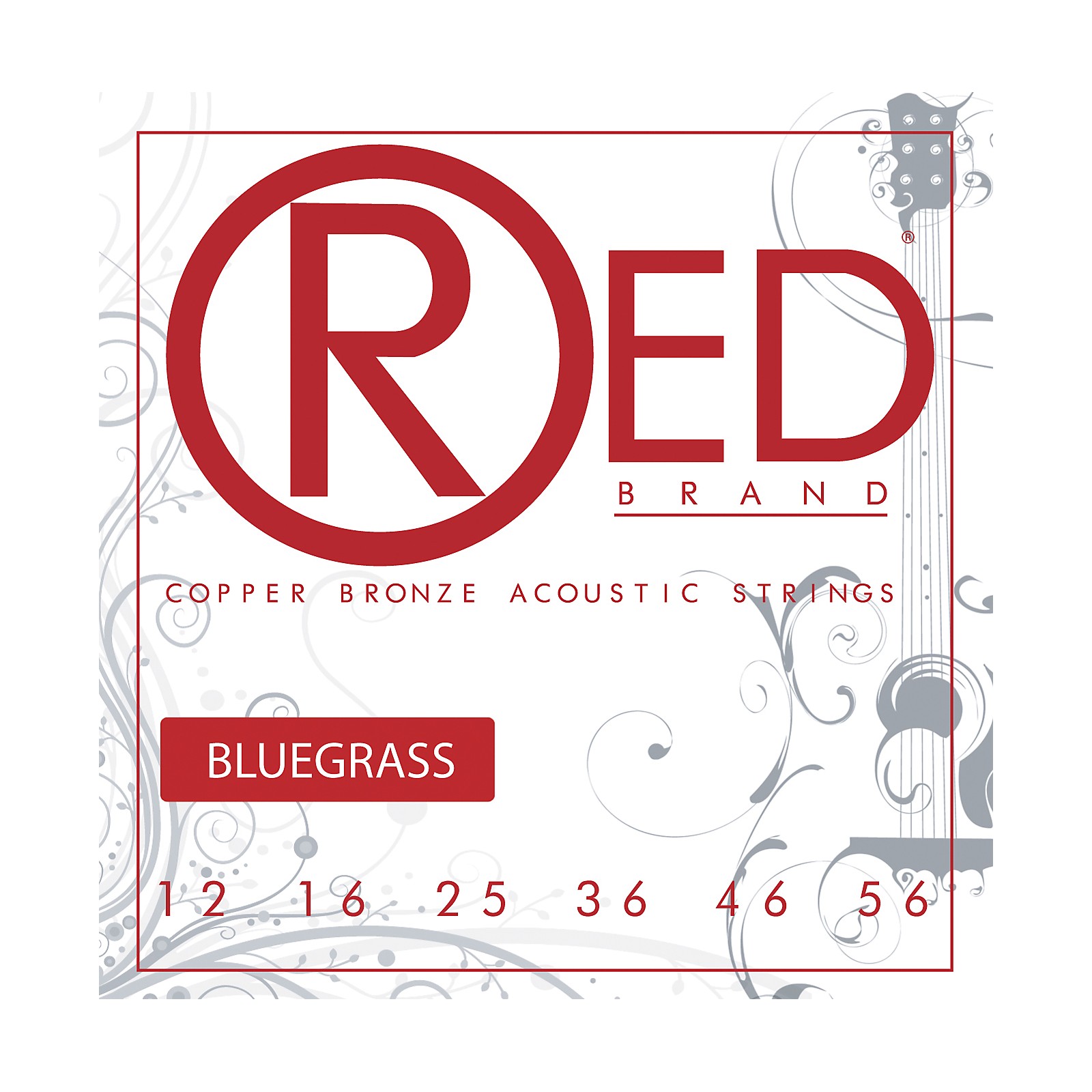 Red Strings Copper Bronze Acoustic Guitar Strings Bluegrass Musician