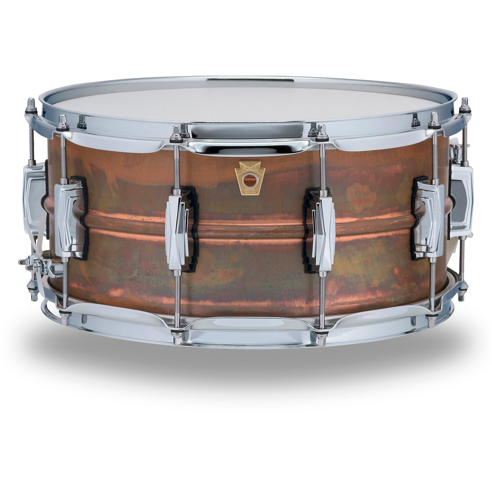 Ludwig Copper Phonic Smooth Snare Drum 14 x 6.5 in. Raw Smooth Finish