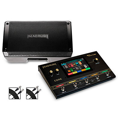 HeadRush Core Multi-Effects Processor Pedal and FRFR-108 1x8 Powered Speaker Cabinet, Plus 2 Free Livewire Cables