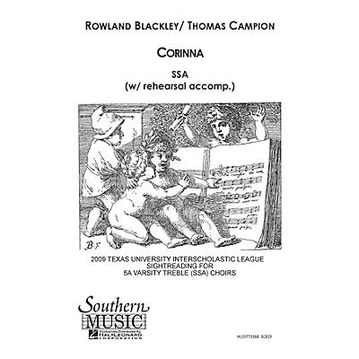 Hal Leonard Corinna (Choral Music/Octavo Secular Ssa) SSA Composed by Blackley, Rowland
