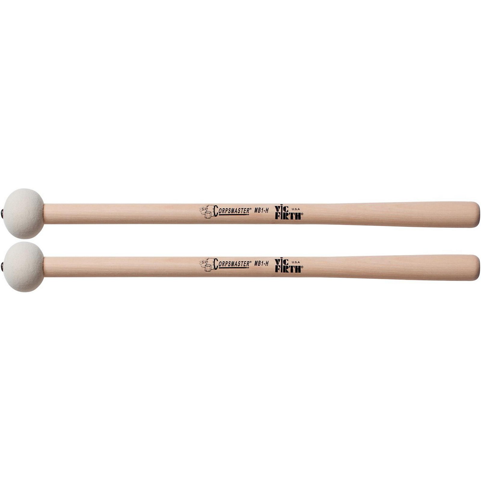 Vic Firth Corpsmaster Marching Bass Mallets Hard Small 