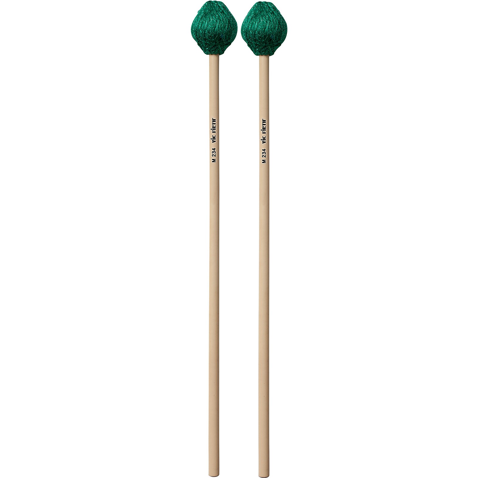 Vic Firth Corpsmaster MaxProjection Rattan Handle Vibraphone Mallets Medium Green Yarn