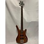 Used Warwick Corvette 4 String Electric Bass Guitar natural oil finish