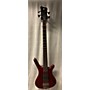 Used Warwick Corvette 5 String Electric Bass Guitar Flat Red