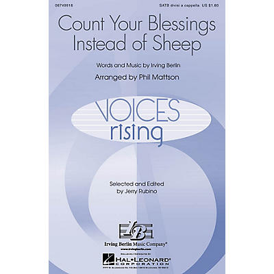 Hal Leonard Count Your Blessings Instead of Sheep SATB a cappella arranged by Phil Mattson