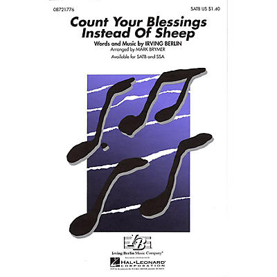 Hal Leonard Count Your Blessings Instead of Sheep SATB arranged by Mark Brymer
