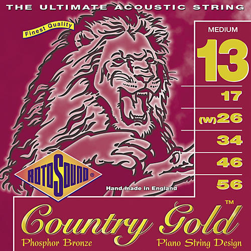 Country Gold Medium Phosphor Bronze Acoustic Guitar Strings