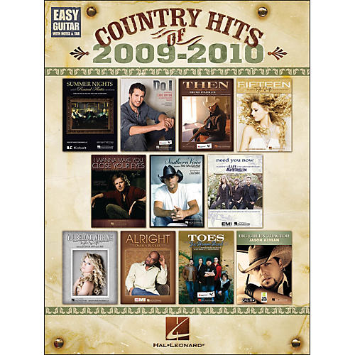 Country Hits Of 2009 - 2010 Easy Guitar with Tab