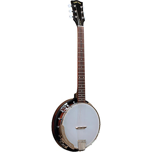 Gold Tone Cripple Creek Left-Handed Resonator Banjitar Vintage Brown Vintage Brown