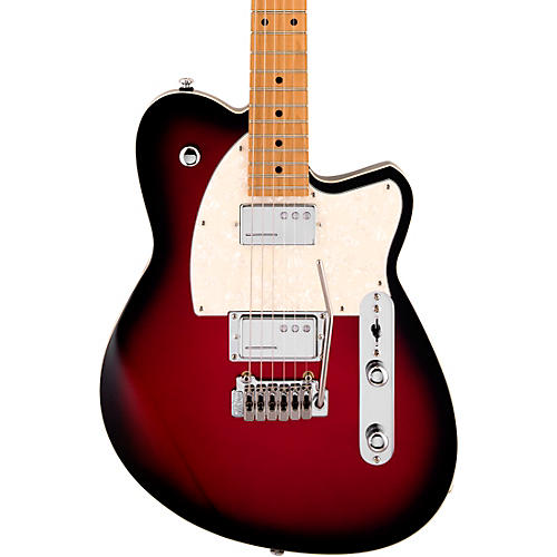 Reverend Crosscut W Roasted Maple Fingerboard Electric Guitar Metallic Red Burst