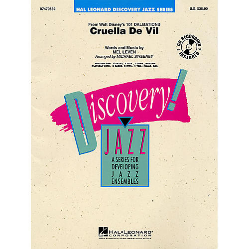 Hal Leonard Cruella De Vil Jazz Band Level 1-2 Arranged by Michael Sweeney