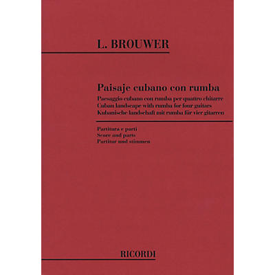 Ricordi Cuban Landscape with Rumba (Guitar Ensemble) Fretted Series Composed by Léo Brouwer