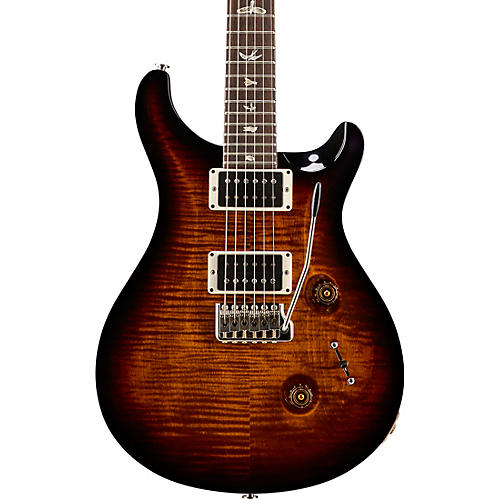 PRS Custom 24 Carved Figured Maple Top With Gen 3 Tremolo Solidbody Electric Guitar Black Gold Burst