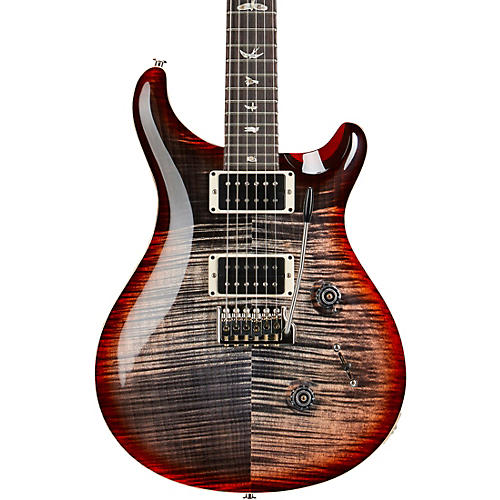 PRS Custom 24 Carved Figured Maple Top With Gen 3 Tremolo Solidbody Electric Guitar Charcoal Cherry Burst