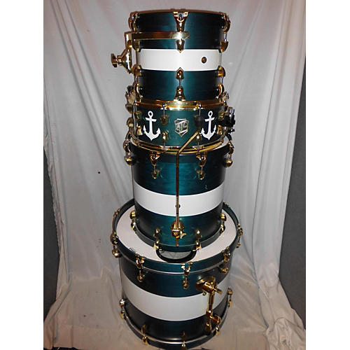 SJC Drums Custom 4 Piece Kit Drum Kit sea green