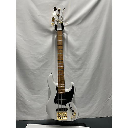 Xotic Custom 5 String Electric Bass Guitar White