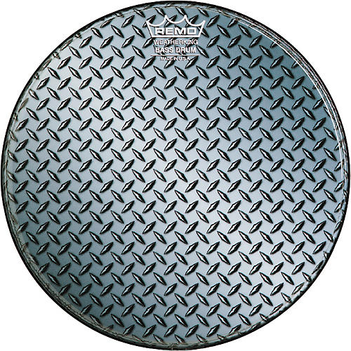 Remo Custom Diamond Plate Graphic Bass Drum Head 22 in.