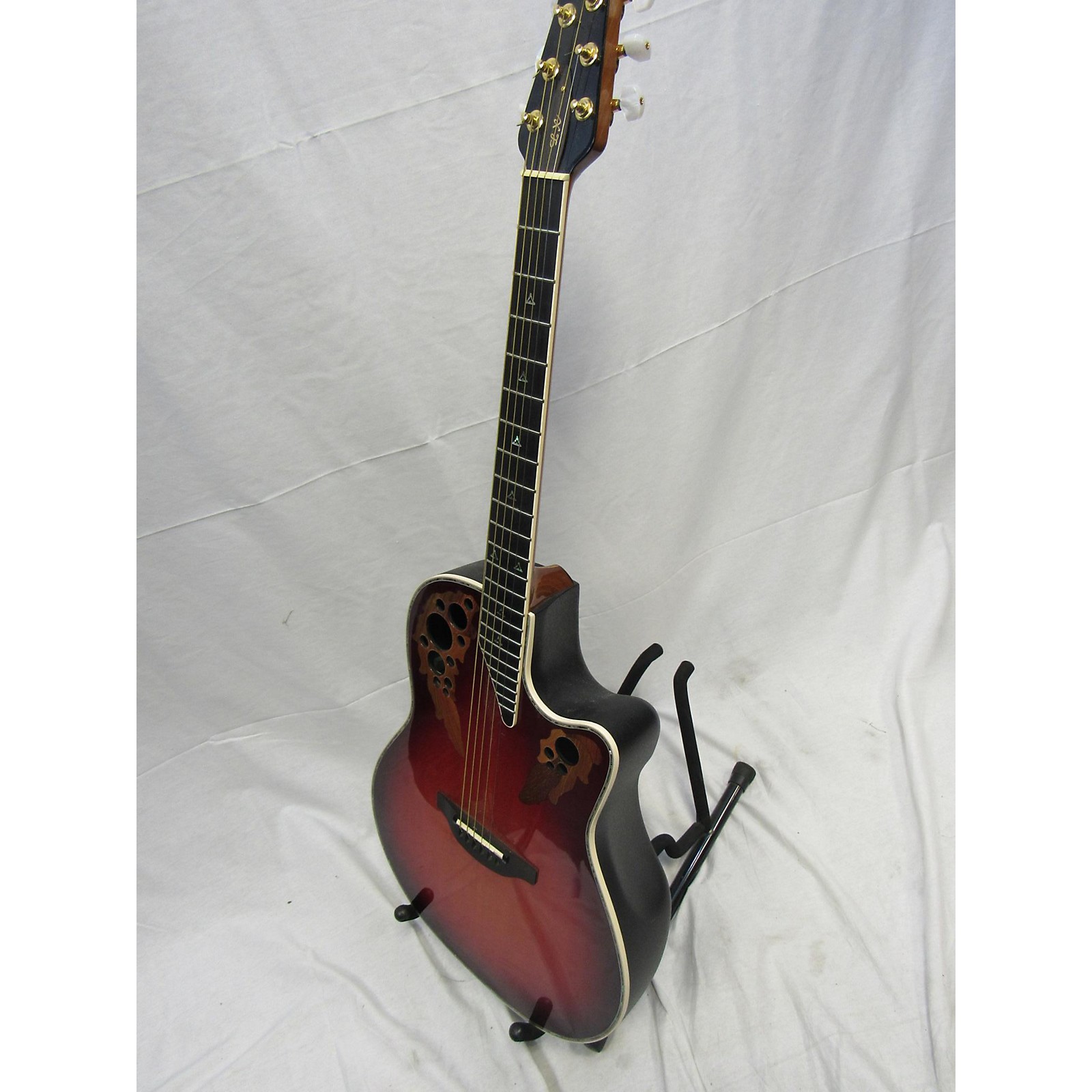Used Ovation Custom Elite Lx C2078 Lx Acoustic Electric Guitar Cherry ...