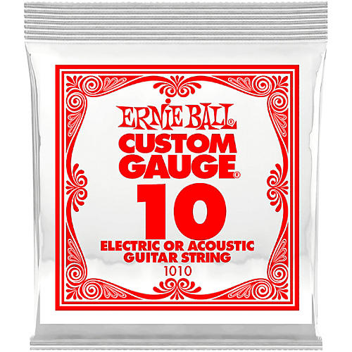 Ernie Ball Custom Gauge 1010 .010GA Single Acoustic or Electric Guitar String