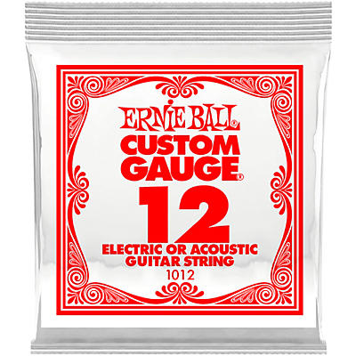 Ernie Ball Custom Gauge 1012 .012GA Single Acoustic or Electric String
