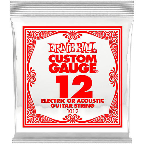 Ernie Ball Custom Gauge 1012 .012GA Single Acoustic or Electric String