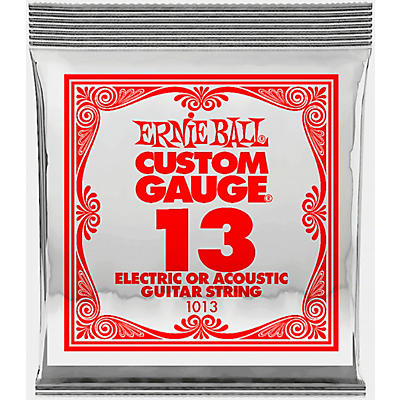 Ernie Ball Custom Gauge 1013 .013GA Single Acoustic or Electric Guitar String
