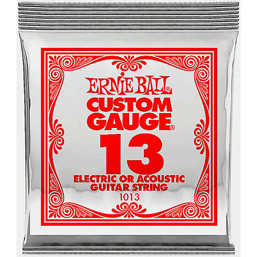 Ernie Ball Custom Gauge 1013 .013GA Single Acoustic or Electric Guitar String