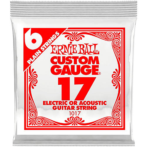 Ernie Ball Custom Gauge 1017 .017GA Single Acoustic or Electric String
