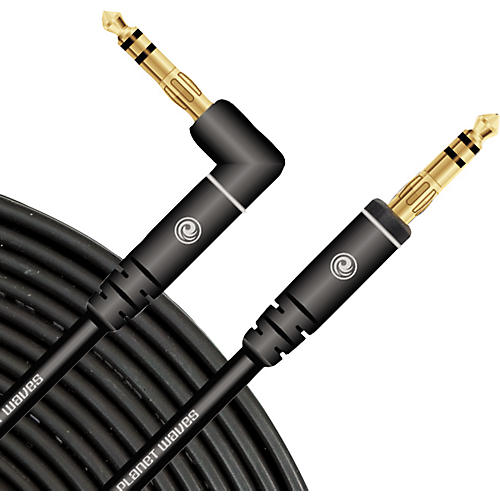 Custom Gold Stereo Right Angel Instrument Cable