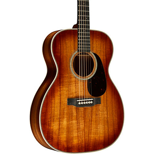 Martin Custom Shop 28 Style All Highly Flamed Koa Auditorium Acoustic Guitar Natural