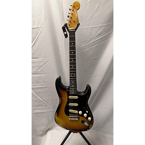 Fender Custom Shop Dual Mag Strat Relic Solid Body Electric Guitar Two Tone Sunburst