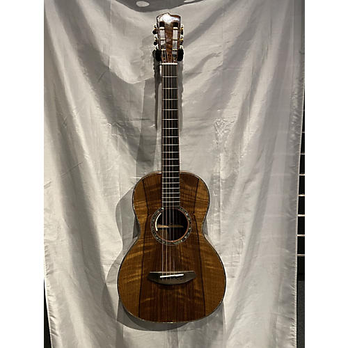 Breedlove Custom Shop Tom Bedell Walnut Parlor Acoustic Electric Guitar Natural