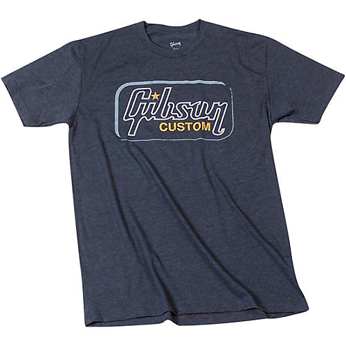Gibson Custom Vintage T-Shirt Large Black/Gray