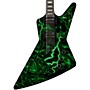 Dean Custom Z Hand Painted Graphic Electric Guitar Lightning Skeleton Green