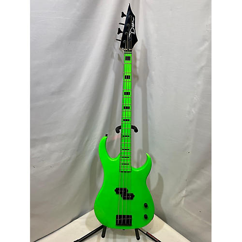 Dean Custom Zone 4-String Electric Bass Guitar Neon Green