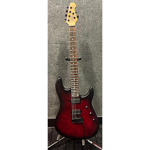 Sterling by Music Man Cutlass Jason Richardson Solid Body Solid Body Electric Guitar Crimson Red Trans