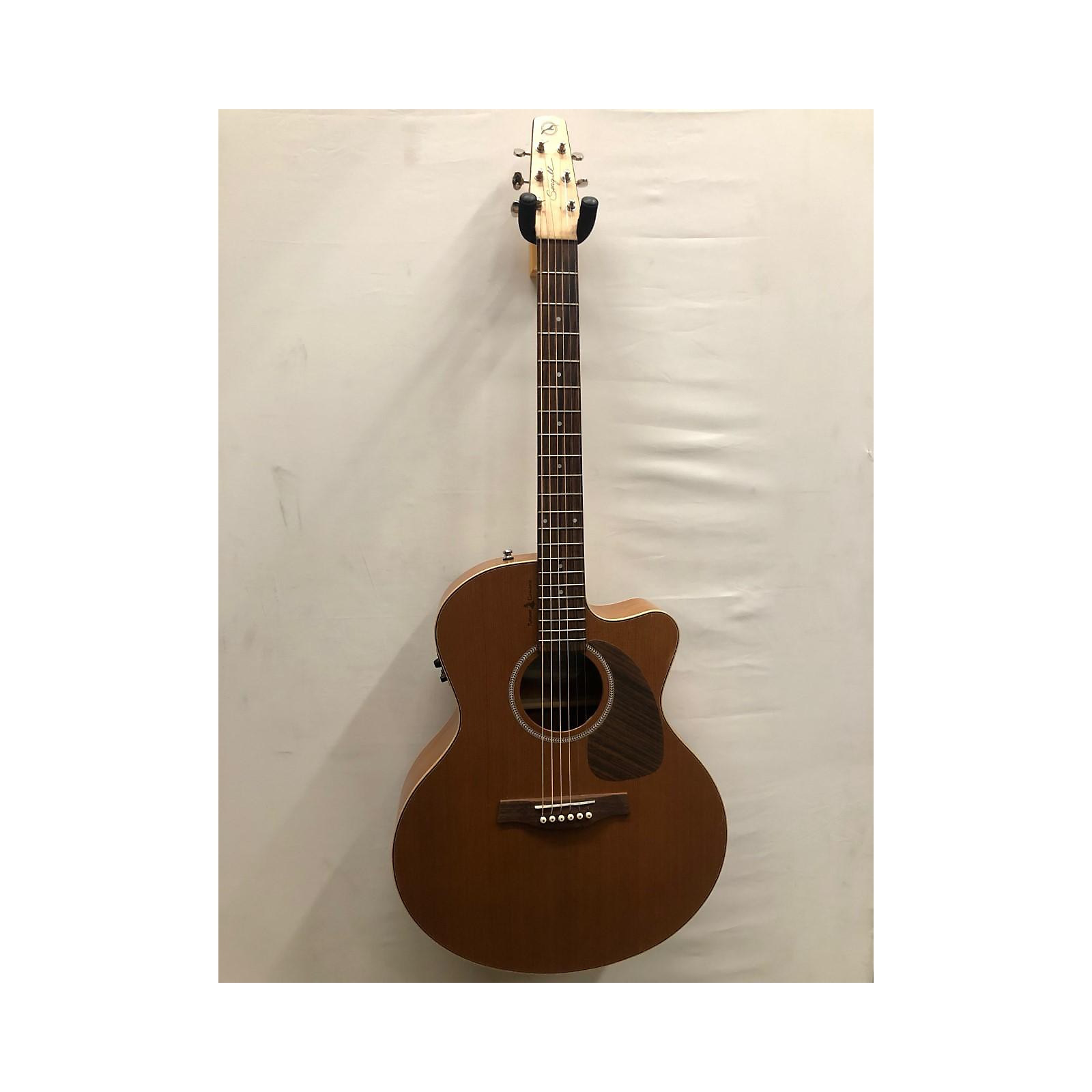 Used Seagull Cw Mini Jumbo Sg T35 Acoustic Electric Guitar Natural