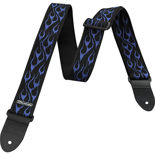 Dunlop D-38 Flambe Nylon Guitar Strap Blue