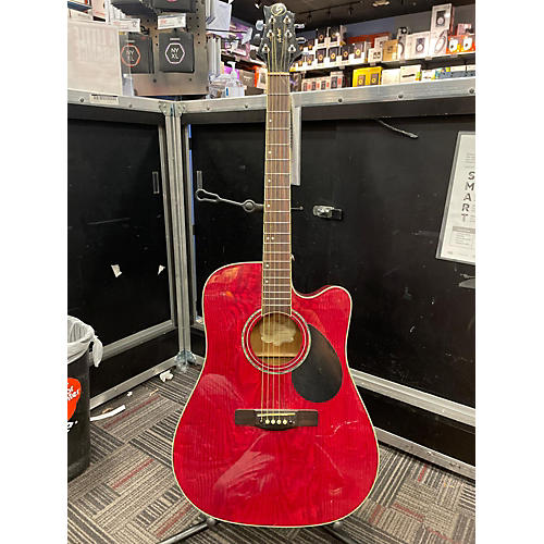 Greg Bennett Design by Samick D-4CE Acoustic Electric Guitar Red