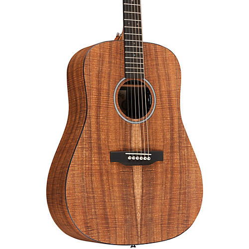 Martin D-X1E Left-Handed Dreadnought Acoustic-Electric Guitar Figured Koa