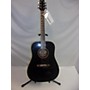 Used Washburn D10SB Acoustic Guitar Black