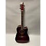 Used Washburn D17CE Acoustic Electric Guitar Trans Red